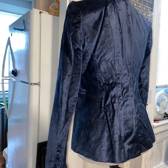 Crushed Velvet Buttoned Blazer - Picture 6 of 7